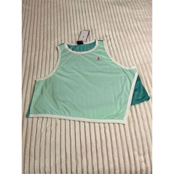 Nike Jordan Essential Mesh Jersey Woman's Top Mint  Size1X  Active - Picture 2 of 8